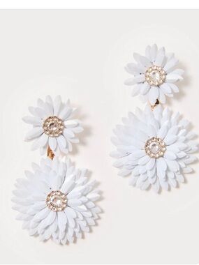 Lilly Pulitzer Sunshine Statement Earrings with Crystal Centers NWT